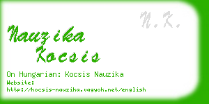 nauzika kocsis business card